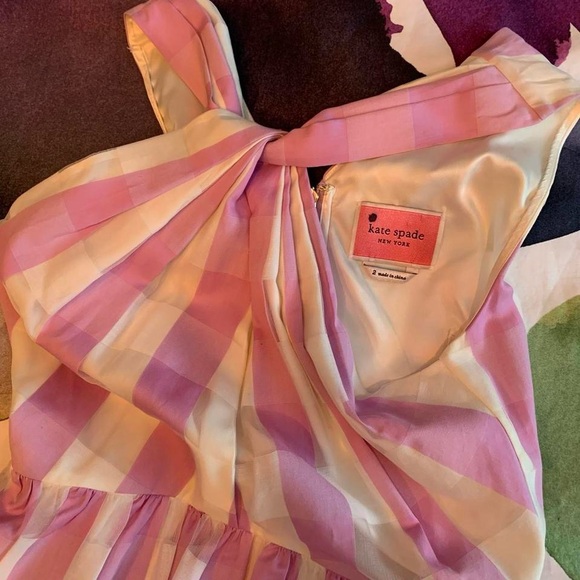 Pink and White Gingham Halter Dress - Picture 4 of 7